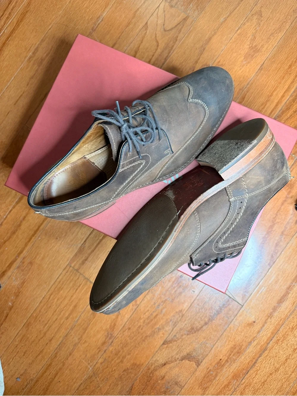 Johnston & Murphy Brown Leather Derby Oxfords